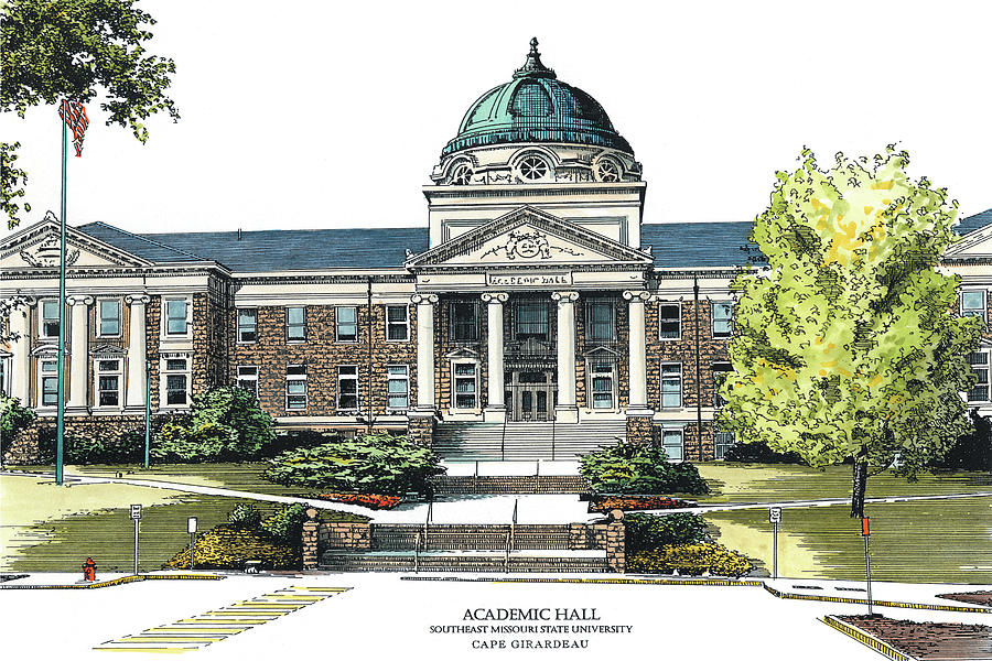 Southeast Missouri State University Academic Hall Painting by John