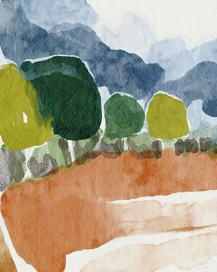 Southeastern Landscape- Art by Linda Woods Mixed Media by Linda Woods Southeastern Landscape- Art by Linda Woods Mixed Media by Linda Woods