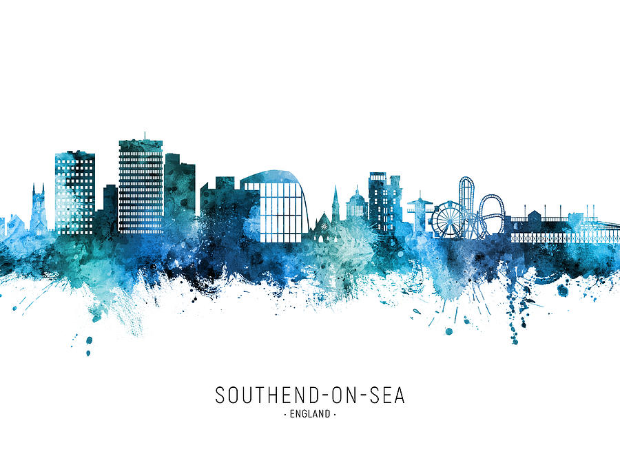 Southend-on-Sea England Skyline #37 Digital Art by Michael Tompsett