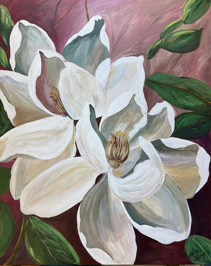 Southern Magnolias Painting by Leah Dillard | Fine Art America