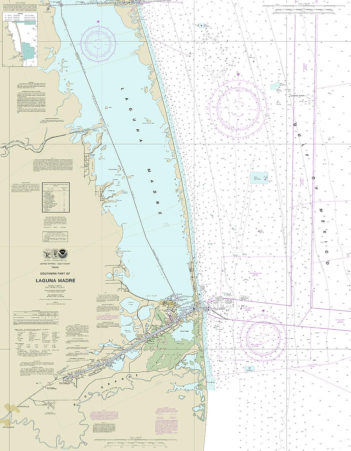 Southern Part of Laguna Madre Nautical Chart 11301 No Borders Digital ...