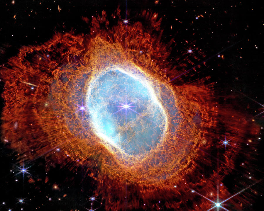 Southern Ring Nebula James Webb Telescope Photograph by Bill Swartwout