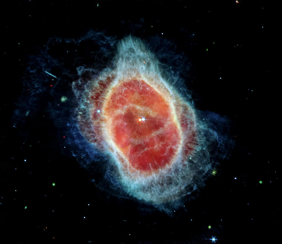 Southern Ring Nebula - MIRI Image Photograph by Eric Glaser