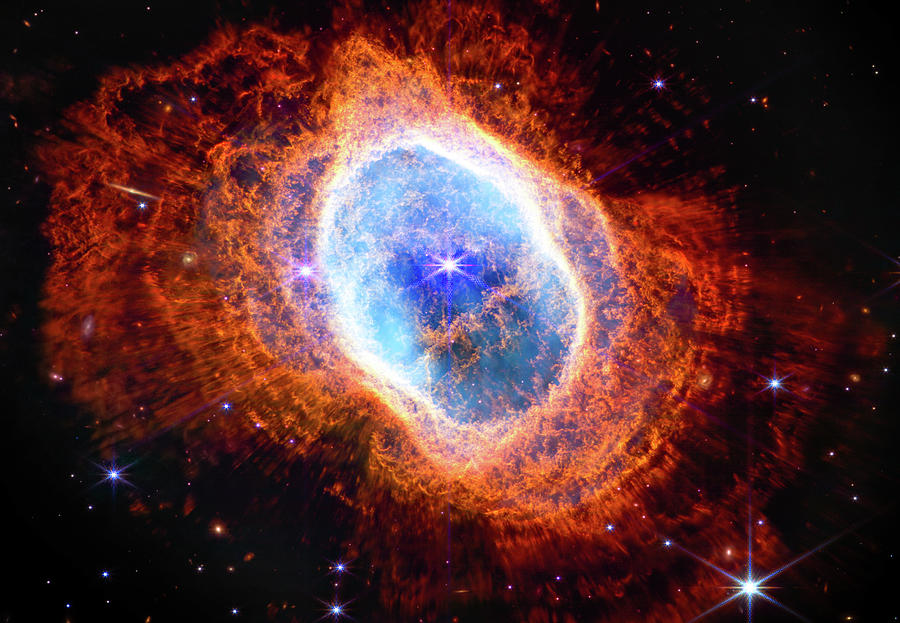 James Webb Photograph - Southern Ring Nebula James Webb by Ricky Barnard