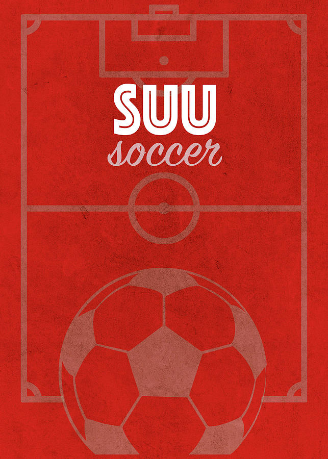 Soccer Mixed Media - Southern Utah University College Soccer Sports Vintage Poster by Design Turnpike