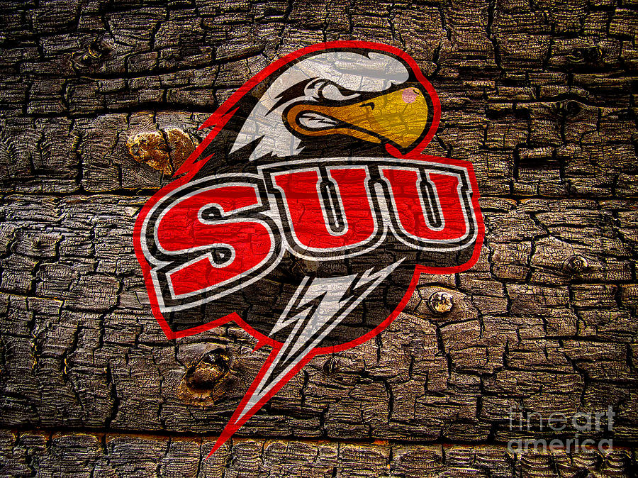 Southern Utah University Thunderbirds Campus Hoodie Sweatshirt Red