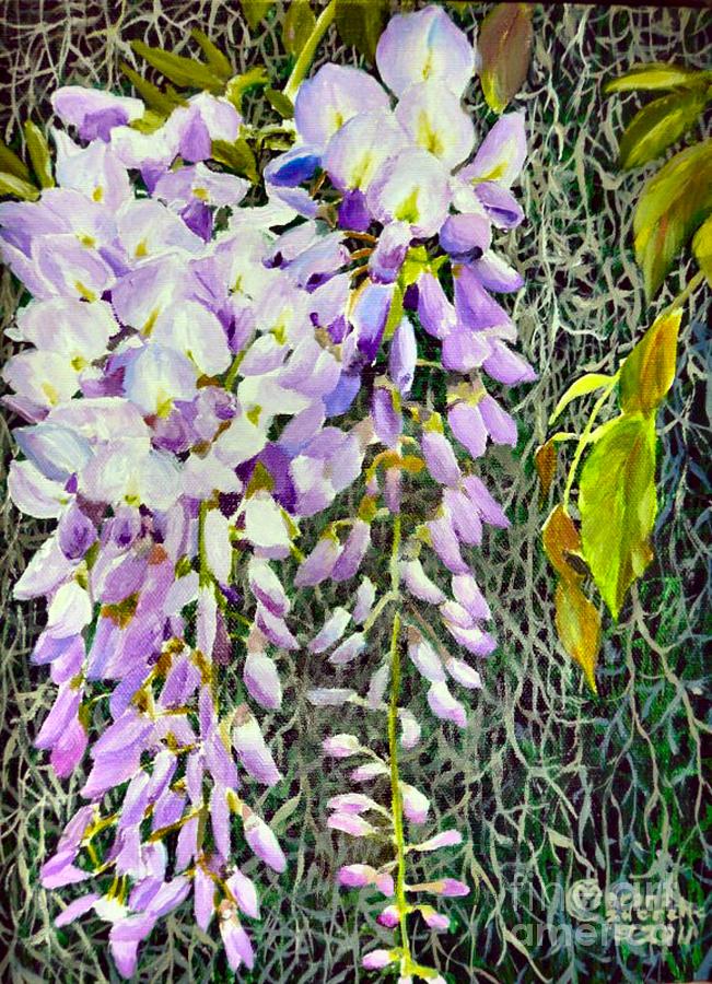 Southern Wisteria Painting by Merana Cadorette