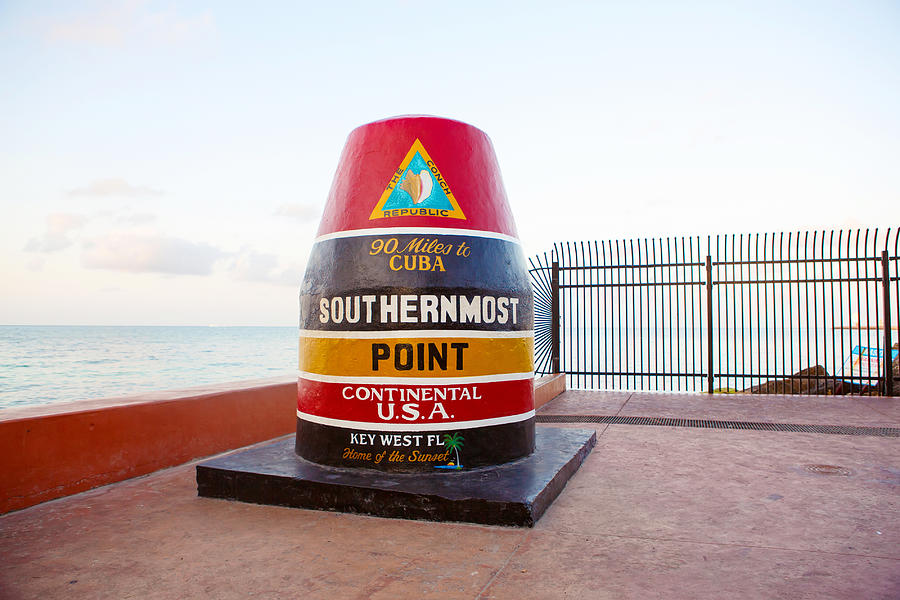 Southernmost point in continental USA in Key West Photograph by Romrodinka