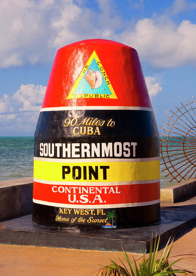 Southernmost Point Key West FL Vertical Photograph by Bob Pardue