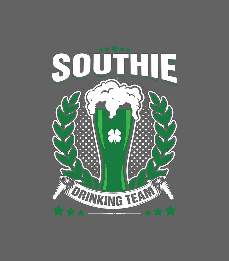 Southie Drinking Team Green Beer St. Patricks Day Funny Digital Art by ...