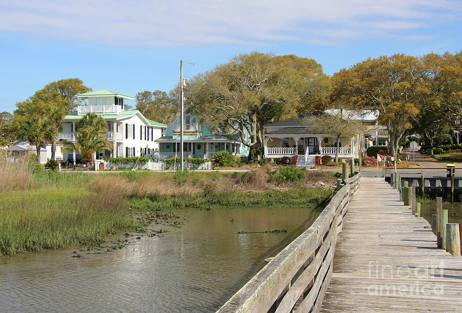 Southport NC Waterfront Houses 6748 Photograph by Jack Schultz Fine