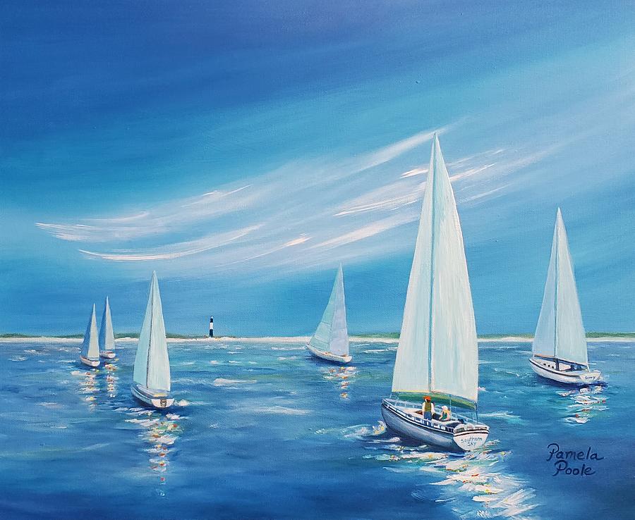 Southport Sails Painting by Pamela Poole