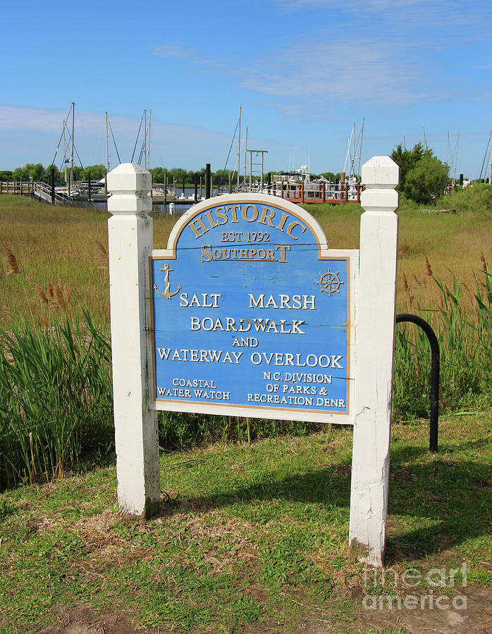 Southport Salt Marsh Boardwalk  6752 Photograph by Jack Schultz