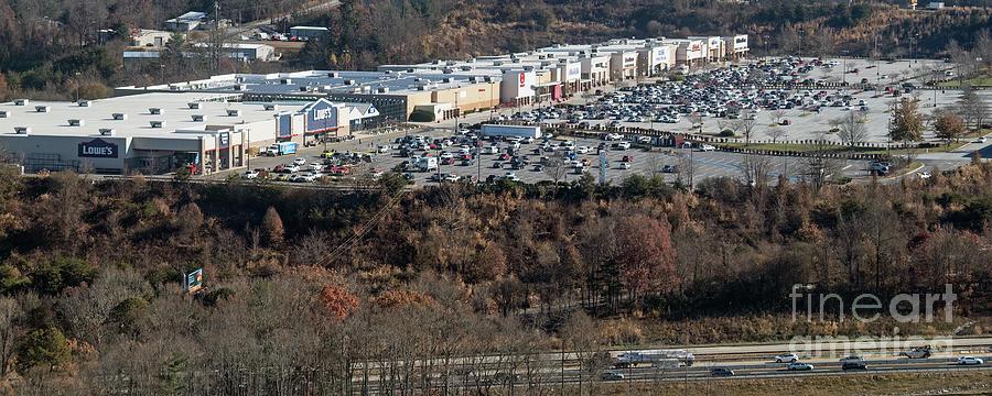 Southridge Shopping Center in Arden, North Carolina Aerial View Photograph by David Oppenheimer