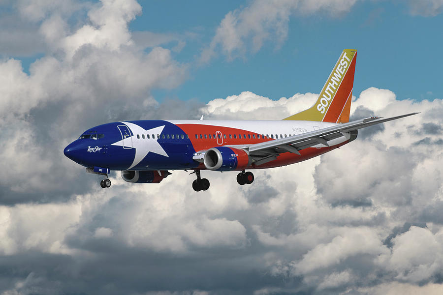 Southwest Airlines Boeing 737 Lone Star One Photograph by Erik Simonsen
