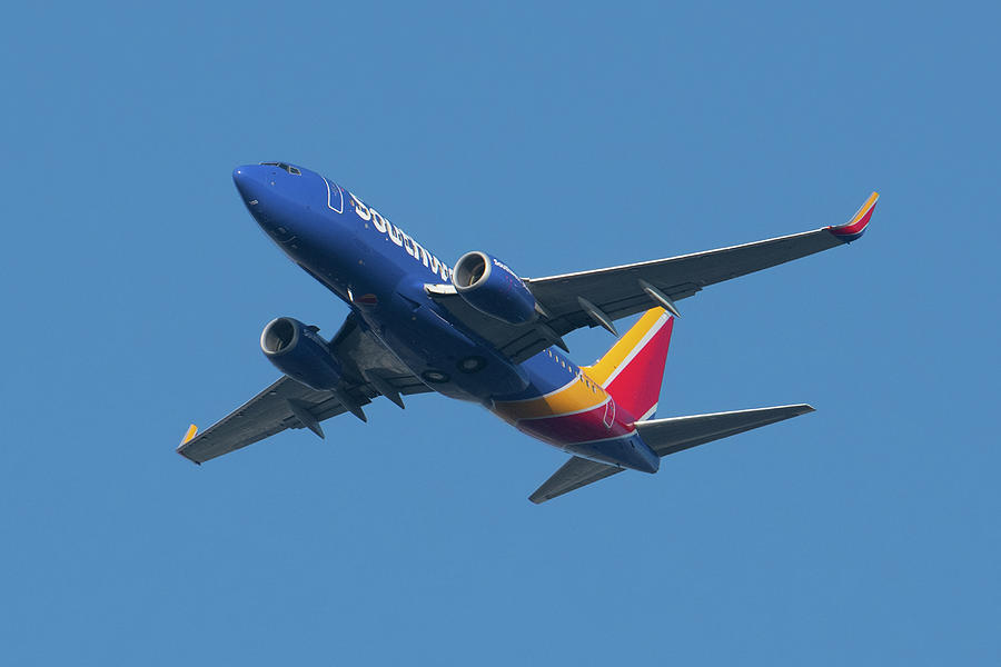 Southwest Airlines on Downwind Leg to Ontario International Airplrt Photograph by Erik Simonsen