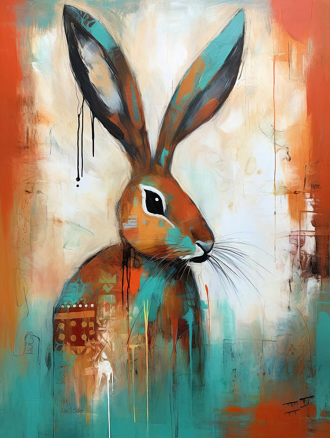 Rabbit Digital Art - Southwest Jack Rabbit by Lisa S Baker