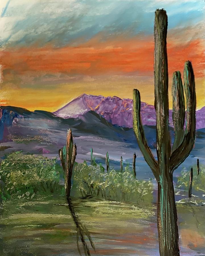 Southwest Sunset Painting by Raissa Urdiales - Fine Art America