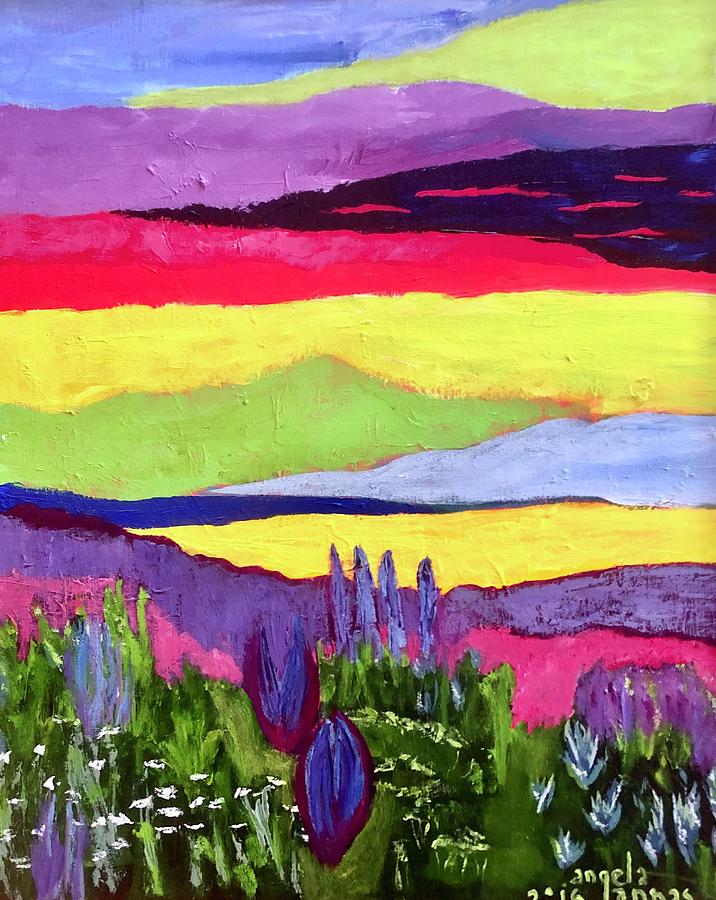 Southwest View Painting by Angela Annas
