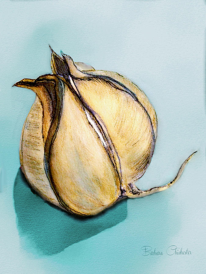 Southwest Yucca Seed Pod Painting by Barbara Chichester