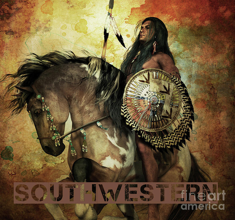 Southwestern Art Logo Digital Art by Shanina Conway