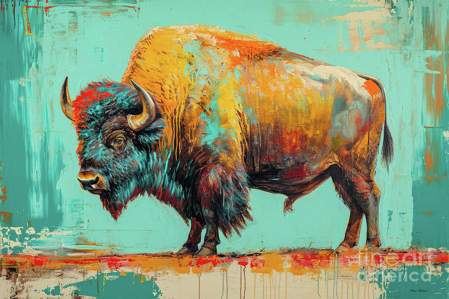 Southwestern Bison Painting