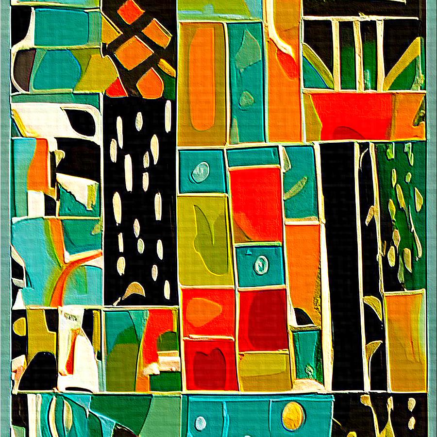 Southwestern Color Blocks Digital Art by Bonnie Bruno