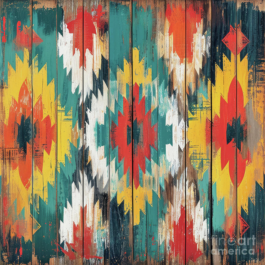 Southwestern Pattern 2 Painting by Tina LeCour