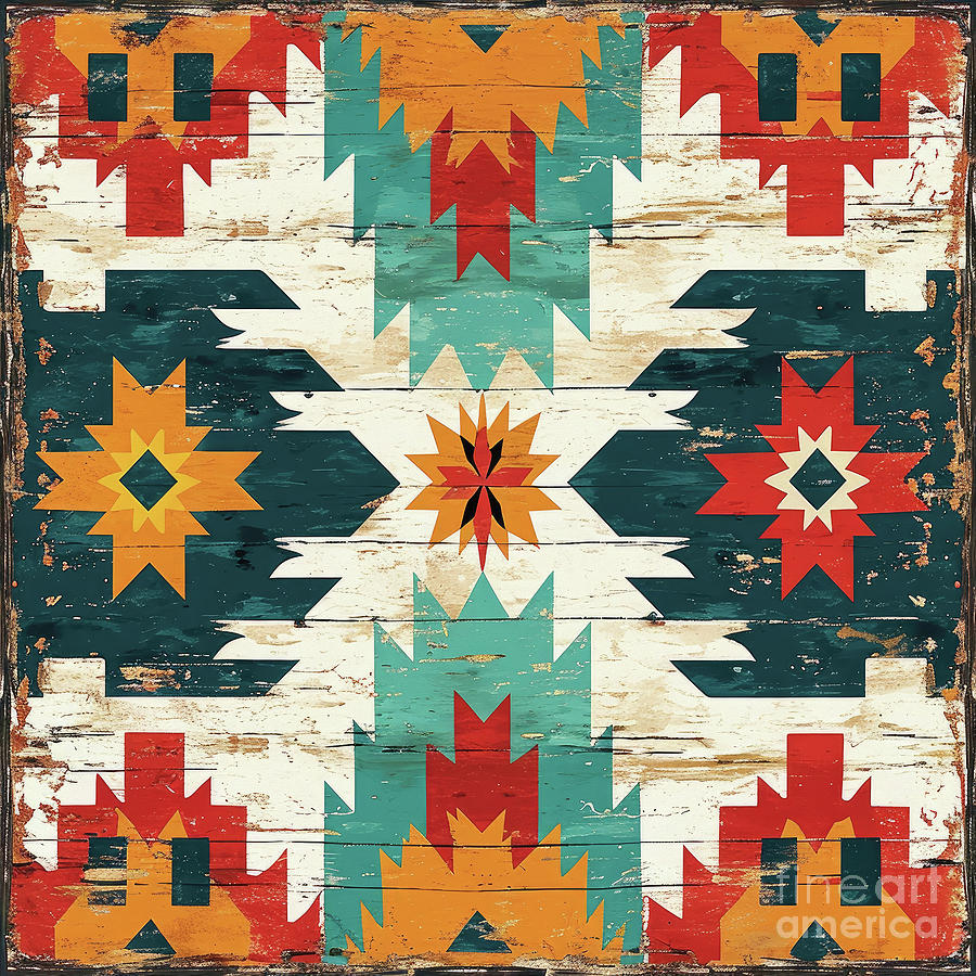Southwestern Pattern 3 Painting by Tina LeCour