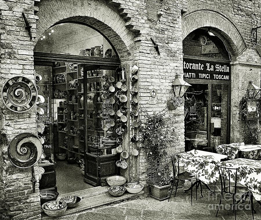 Souvenirs from Tuscany in Black and White Photograph by Ramona Matei