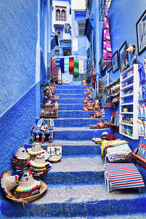 Souvenirs on the Steps - Morocco Photograph by Stuart Litoff