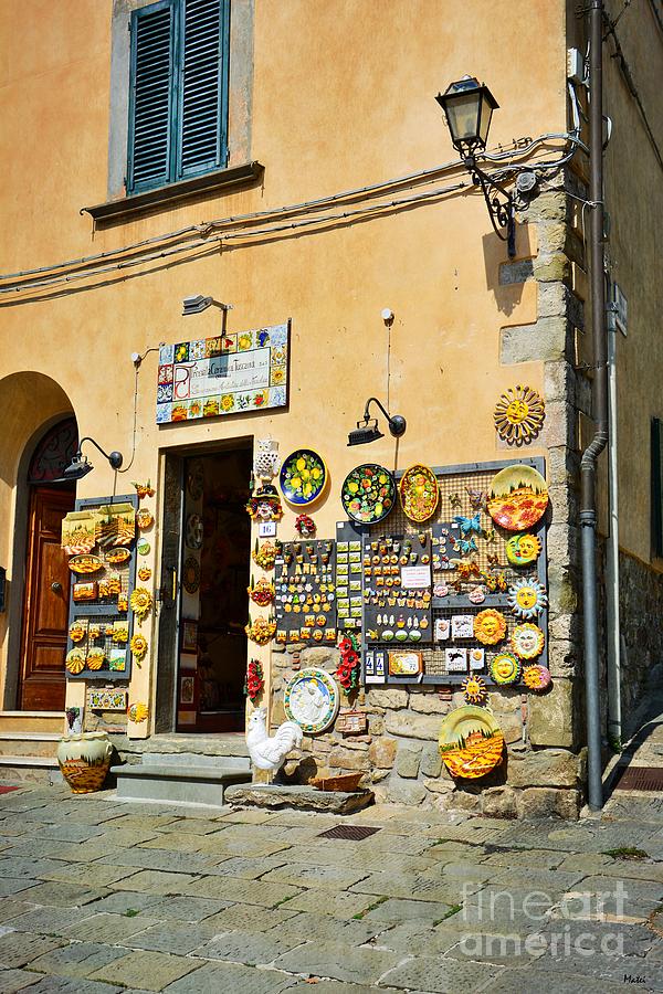 Souvenirs shop in Montecatini Alto, Tuscany Photograph by Ramona Matei