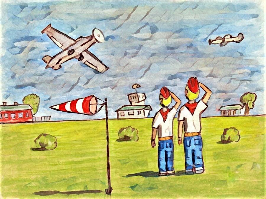 Airplane Mixed Media - Soviet dreamers by Andrey Kopylov