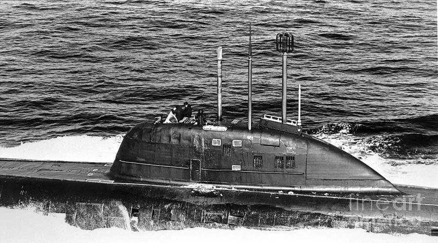Soviet Nuclear Submarine, 1986 Photograph by Granger