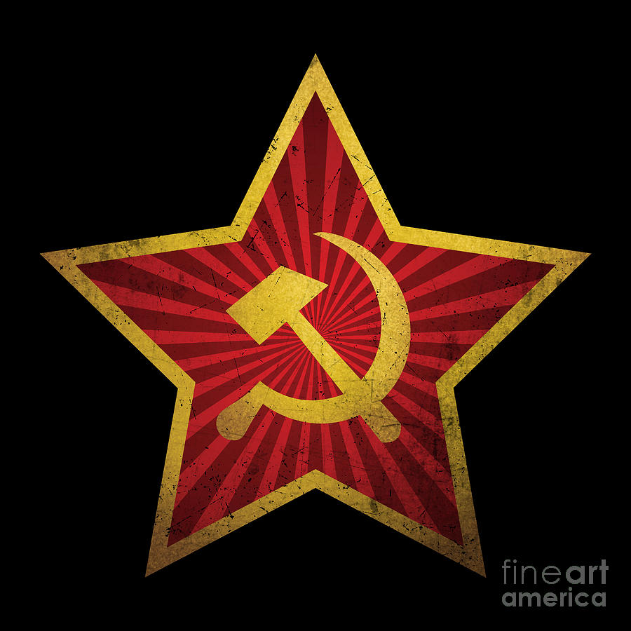 tolv Ondartet tumor revolution Soviet Red Star Insignia Distressed Digital Art by Beltschazar - Pixels