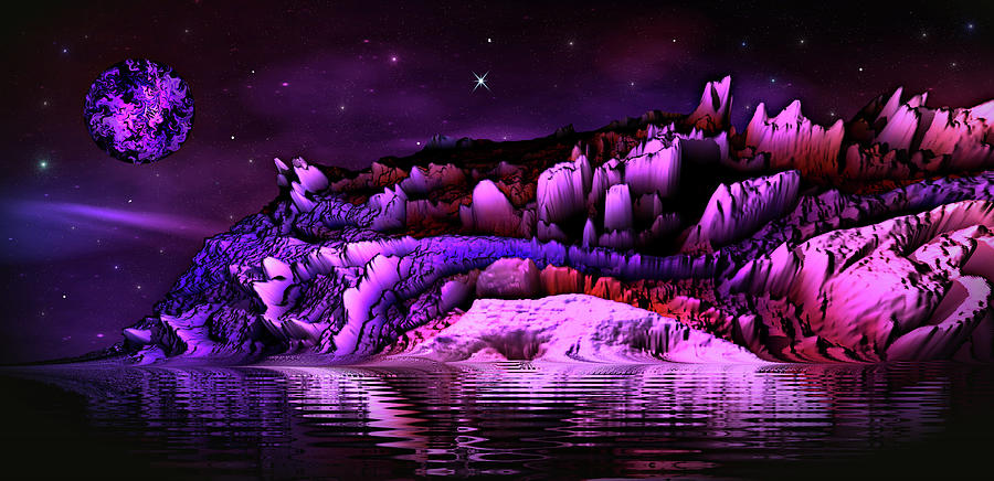 Space Adventures Landscape EZ20  Digital Art by Artful Oasis