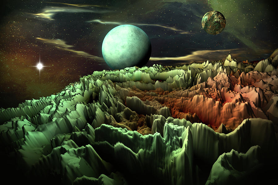 Space Adventures Planet X20 Digital Art by Artful Oasis