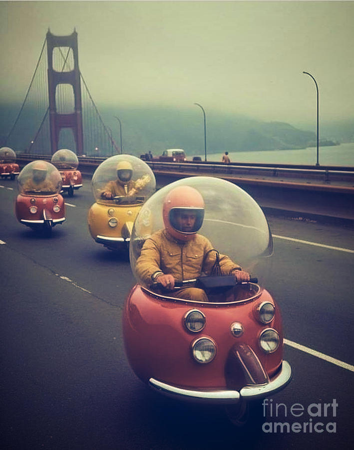 San Francisco Photograph - Space Age Cars by Edward Fielding