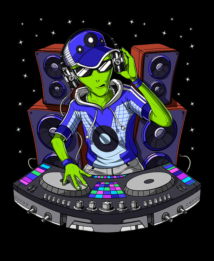 Space Alien Music DJ Digital Art by Nikolay Todorov - Fine Art America