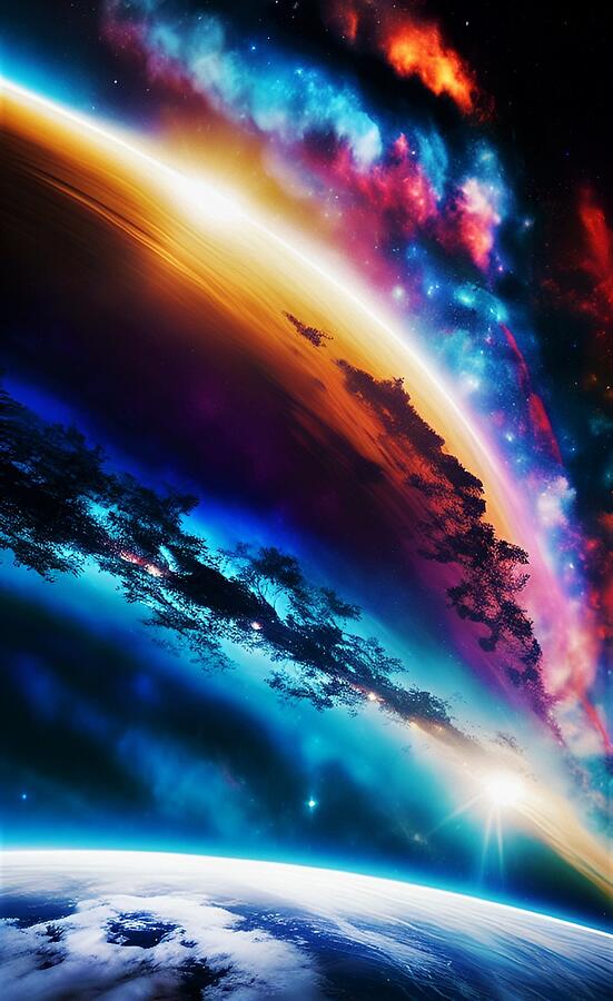 Space Aurora Digital Art by Ronald Mills Space Aurora Digital Art by Ronald Mills