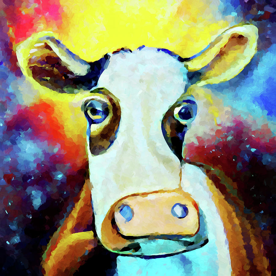 Space Cow Painting by Chris Butler