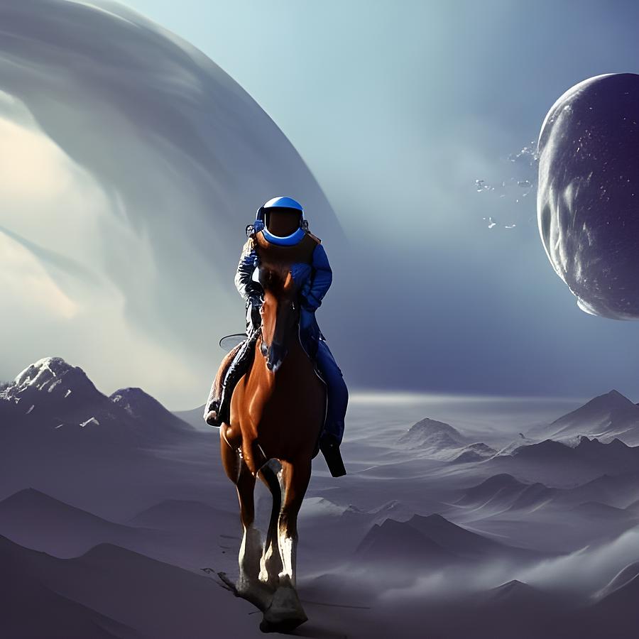 Space Cowboy Digital Art by Gabor Nyiri - Fine Art America