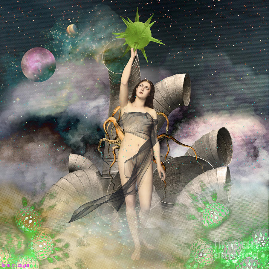 Space Goddess Digital Art by Janice Leagra