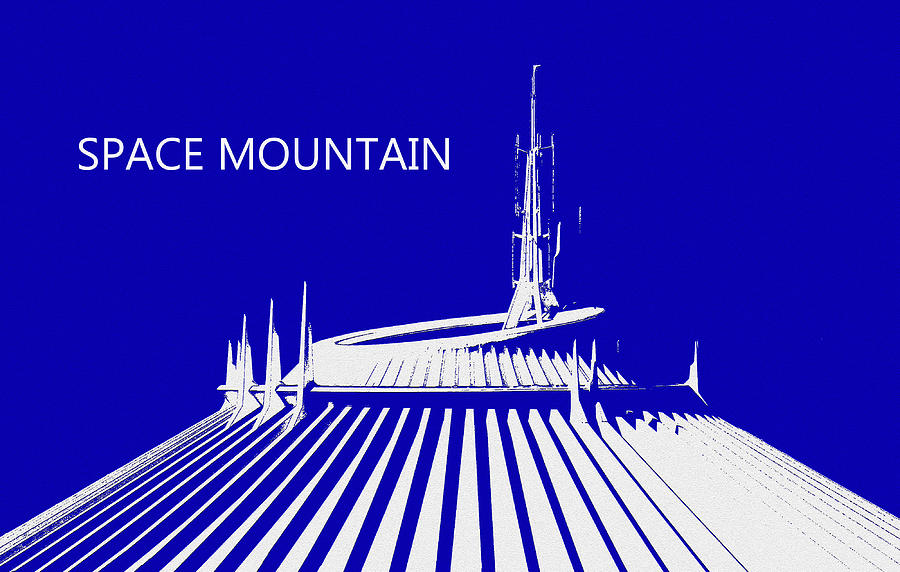 Space Mountain retro work A Mixed Media by David Lee Thompson