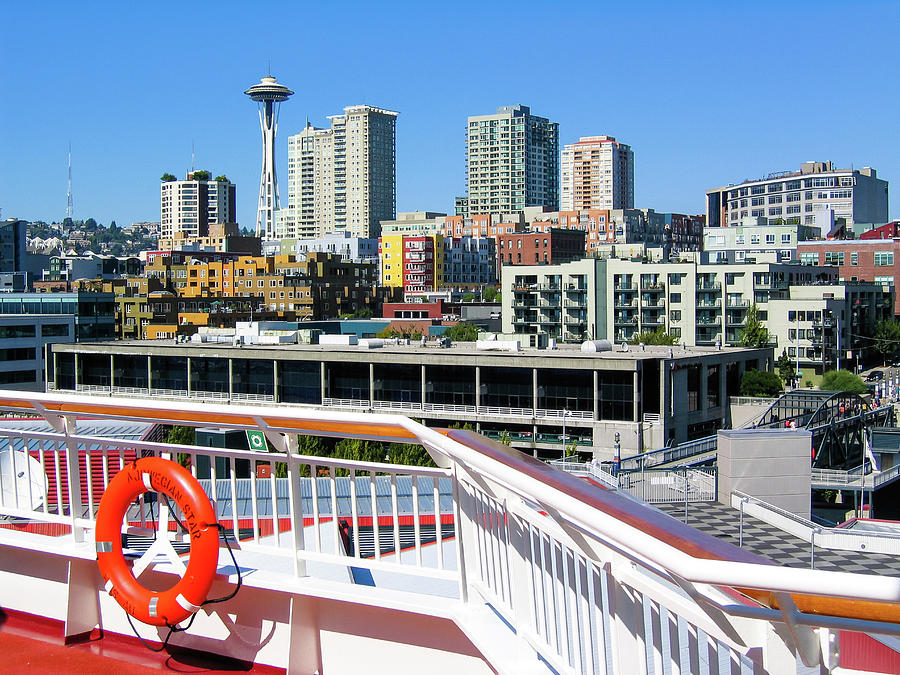 Space Needle from a Cruise Ship Photograph by Aashish Vaidya