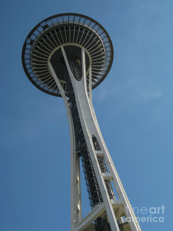 Space Needle From Below Photograph by Suzanne Luft