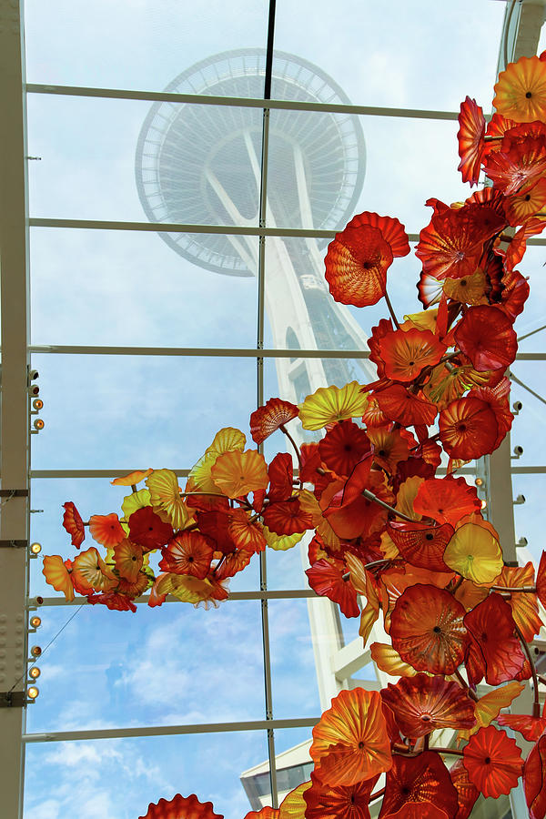 Space Needle from Chihuly Garden Photograph by Aashish Vaidya