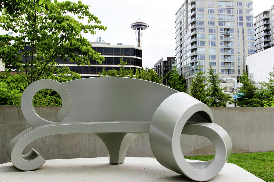 Space Needle from Olympic Sculpture Park Photograph by Aashish Vaidya