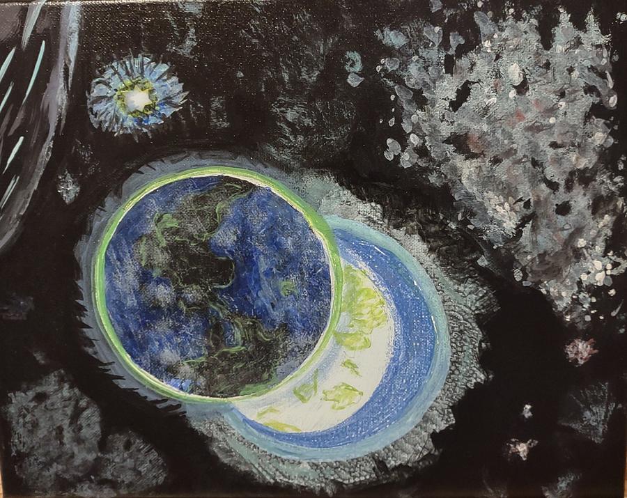 Space Odessey Painting by Suzanne Berthier