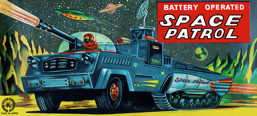 Vintage Drawing - Space Patrol by Vintage Toy Posters
